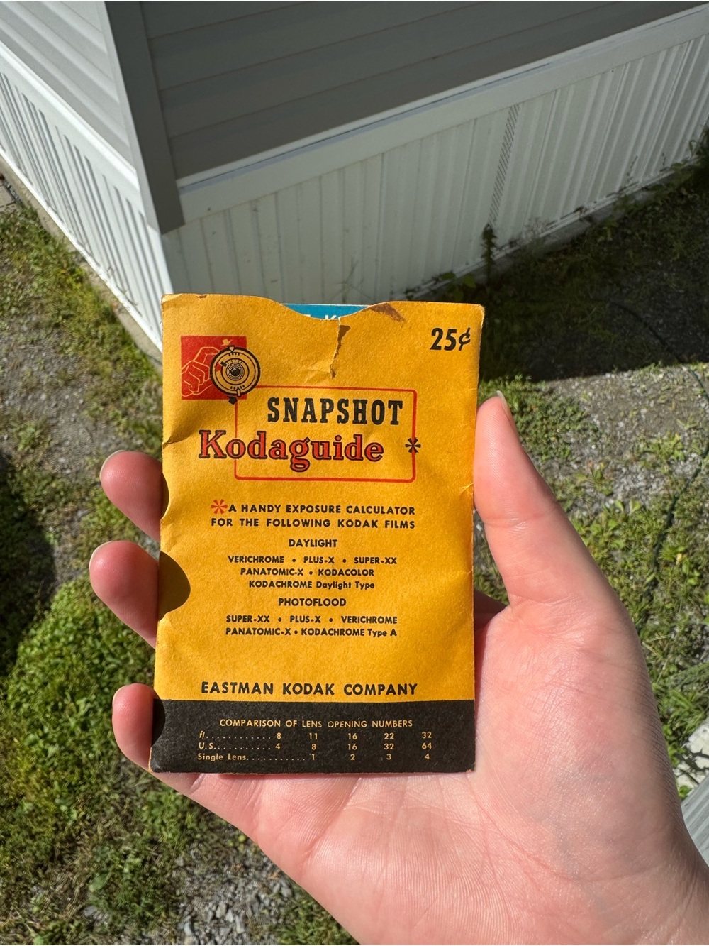 Kodaguide exposure calculator